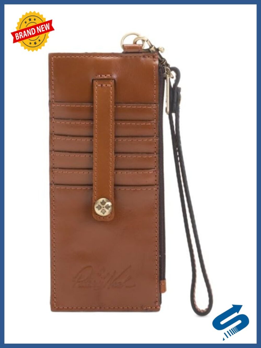 Vintage Vegetable Tanned Leather Wristlet Wallet RFID Blocking